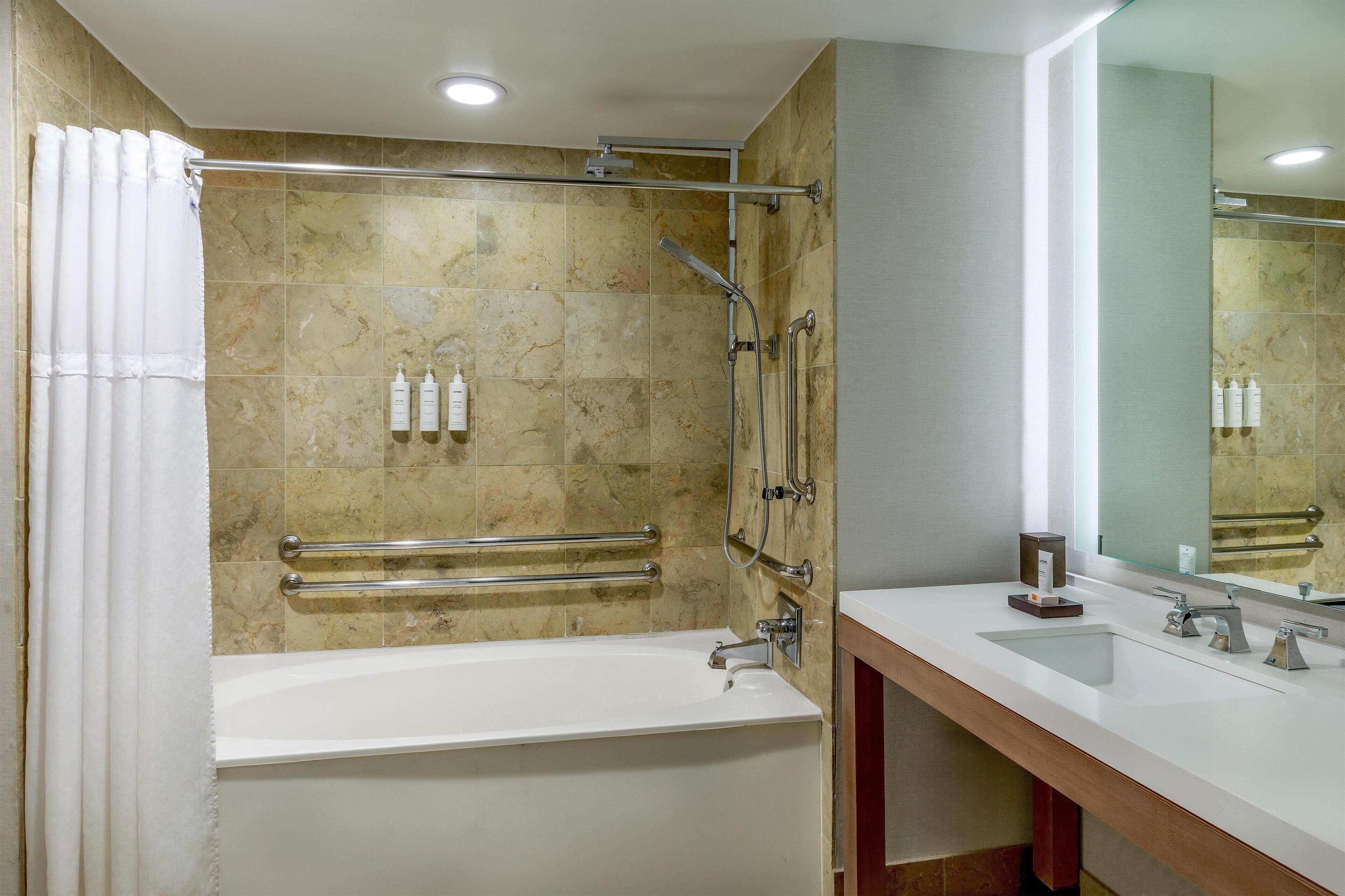 Bathroom shown with Chateau Elan’s Deluxe King category
