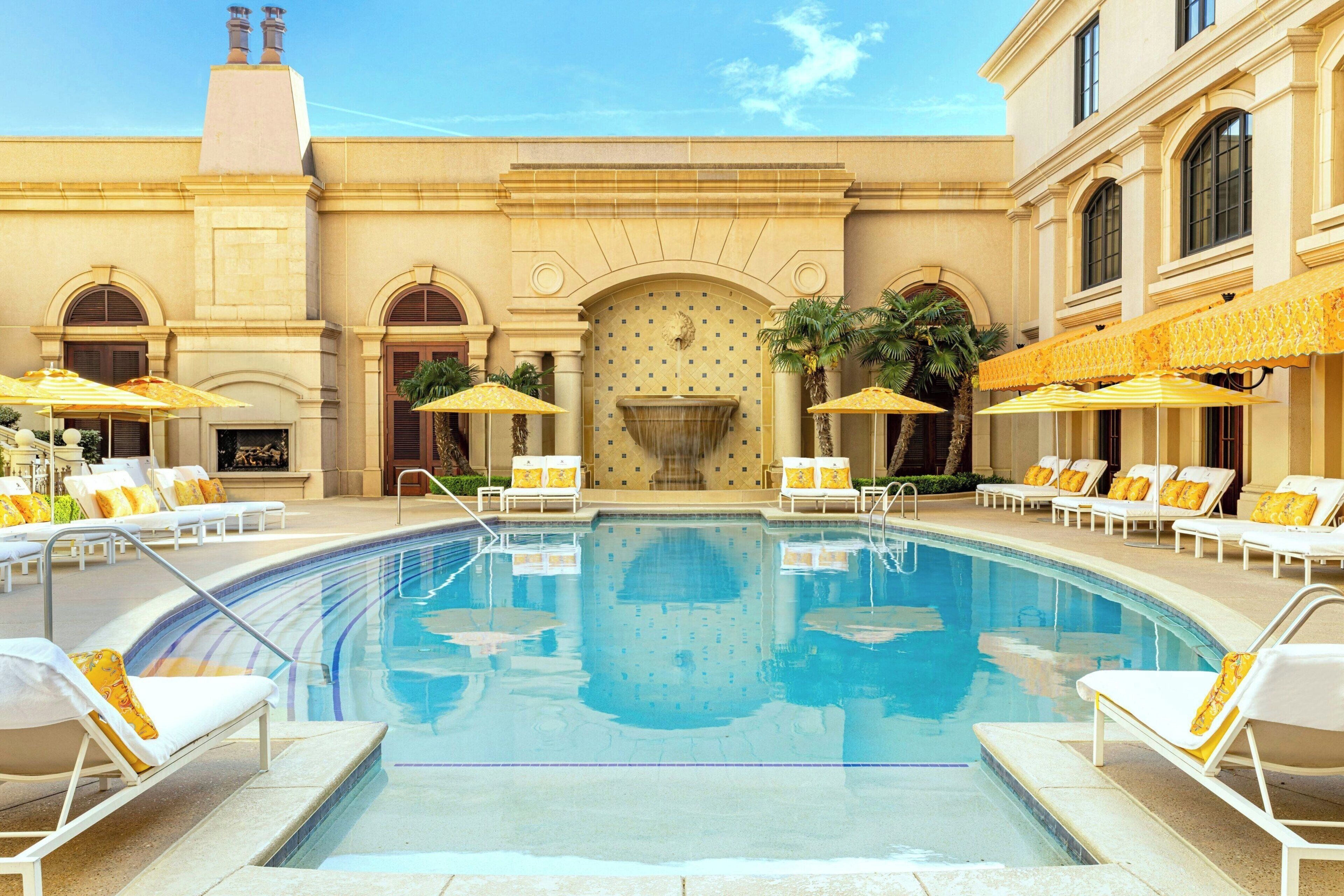 Pool Piazza and shaded loungers at The St. Regis Atlanta