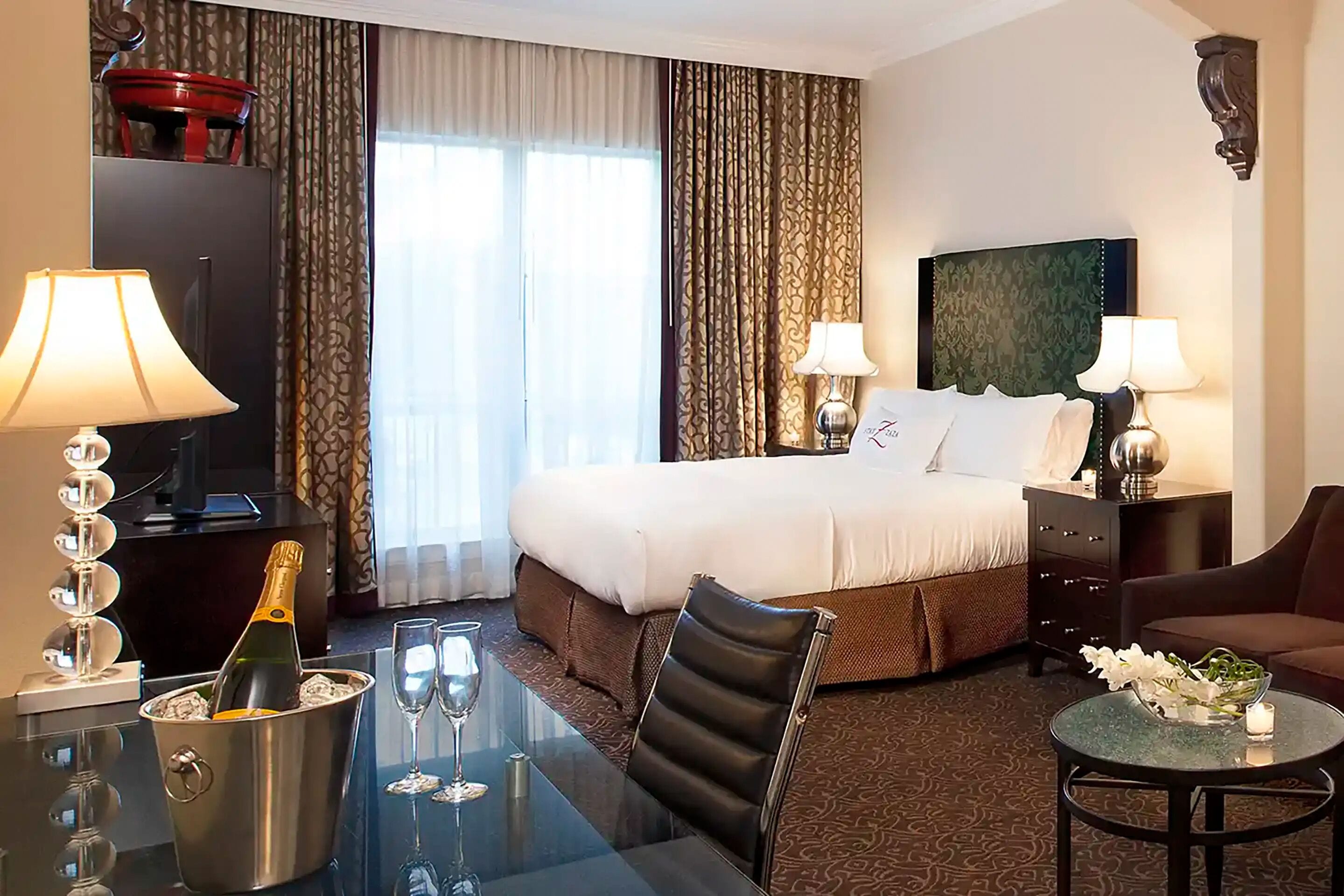 Standard King bedroom at Hotel ZaZa Dallas