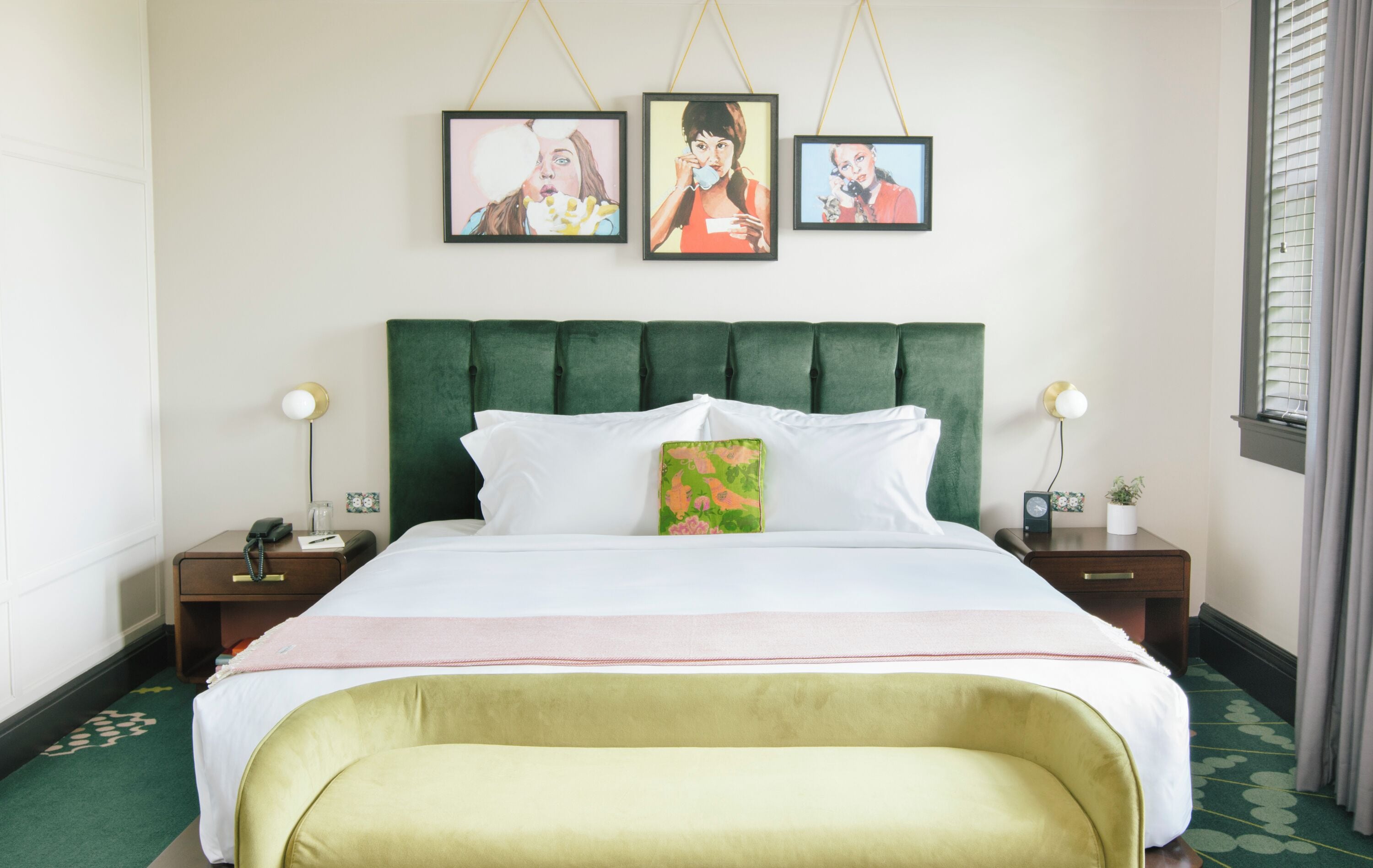 Standard King bedroom at Hotel Clermont Atlanta