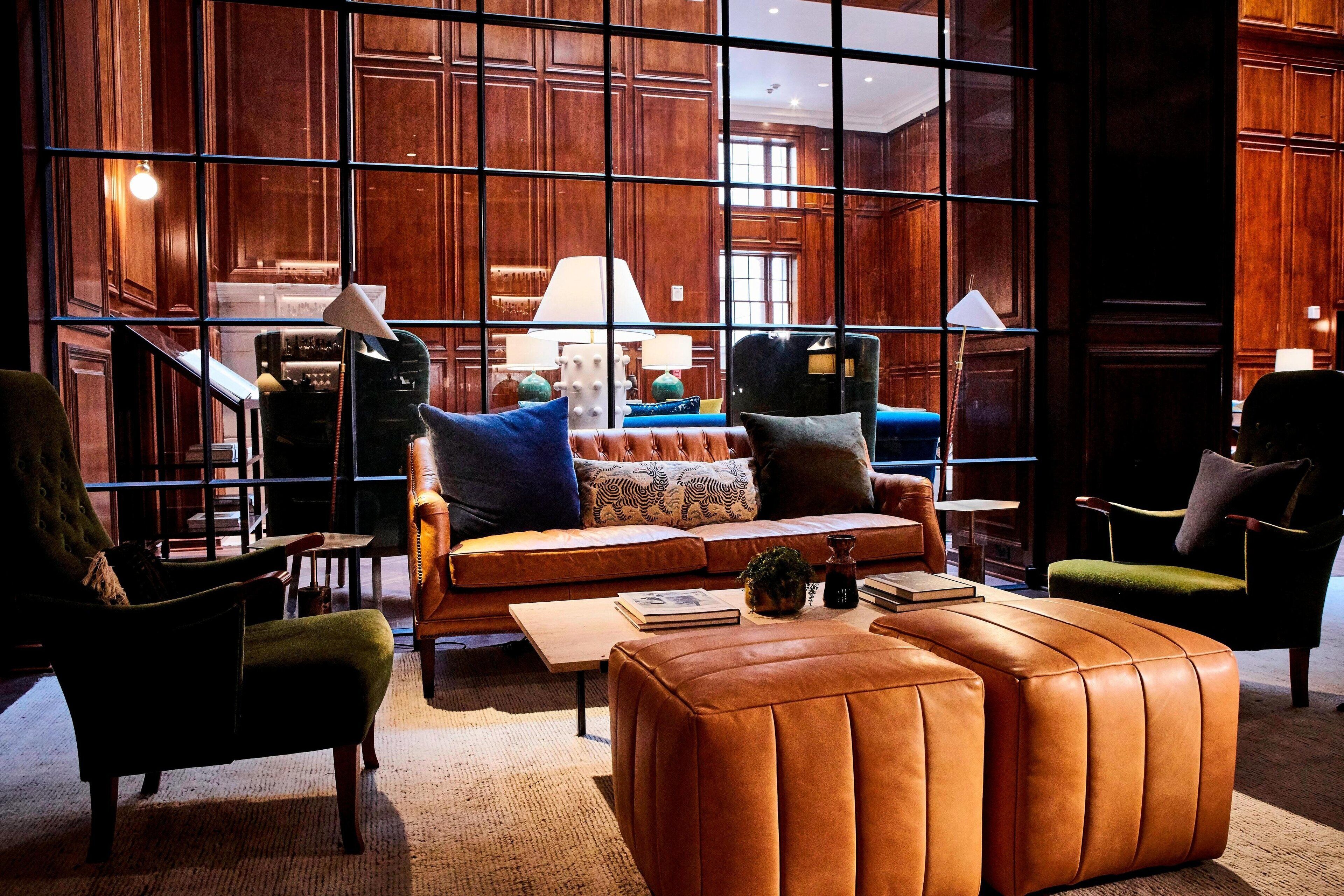 Shared lounge seating at The Adolphus Dallas