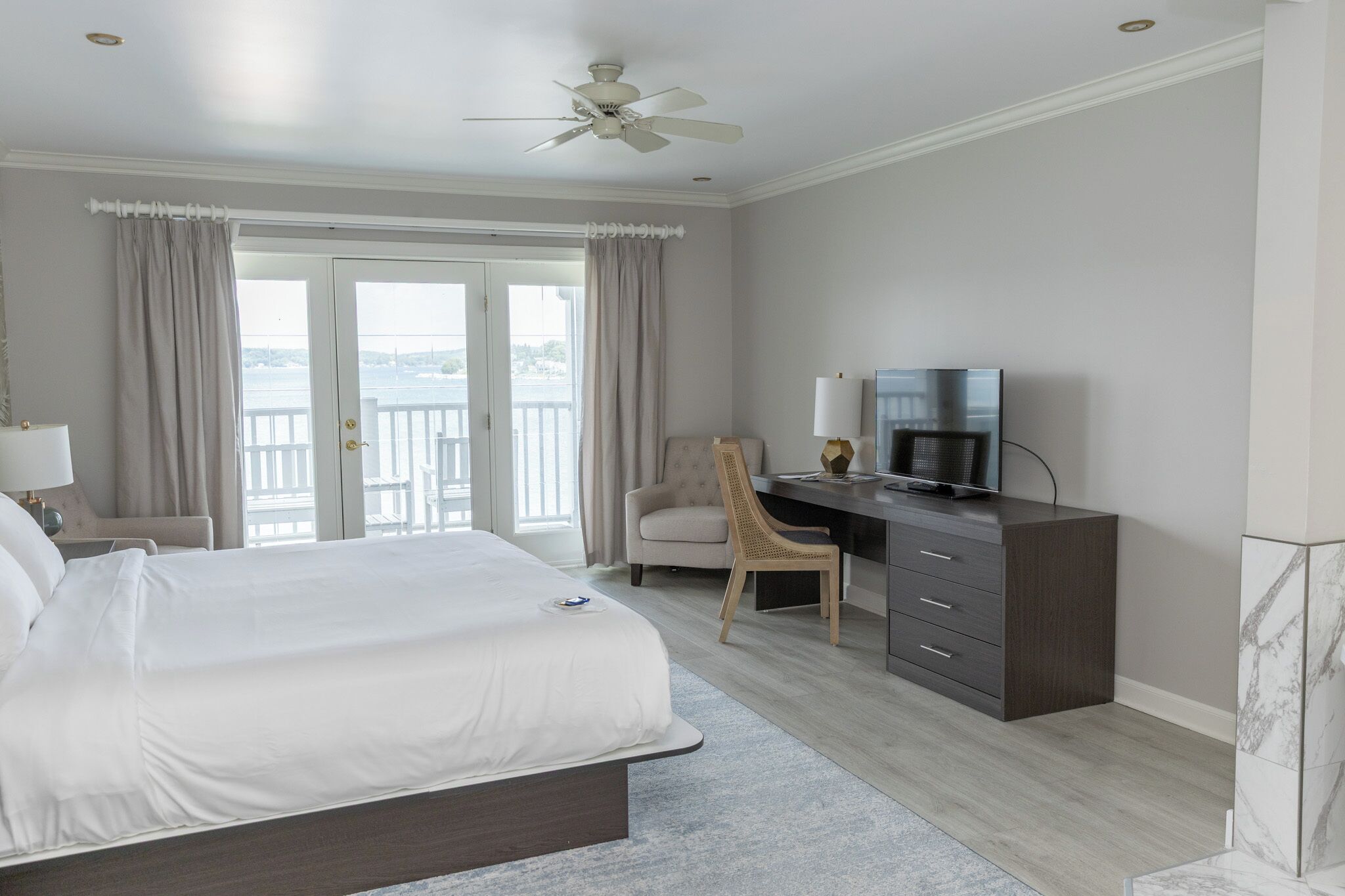 Luxury Lake View King with Balcony reference at The Geneva Inn; upgraded view category