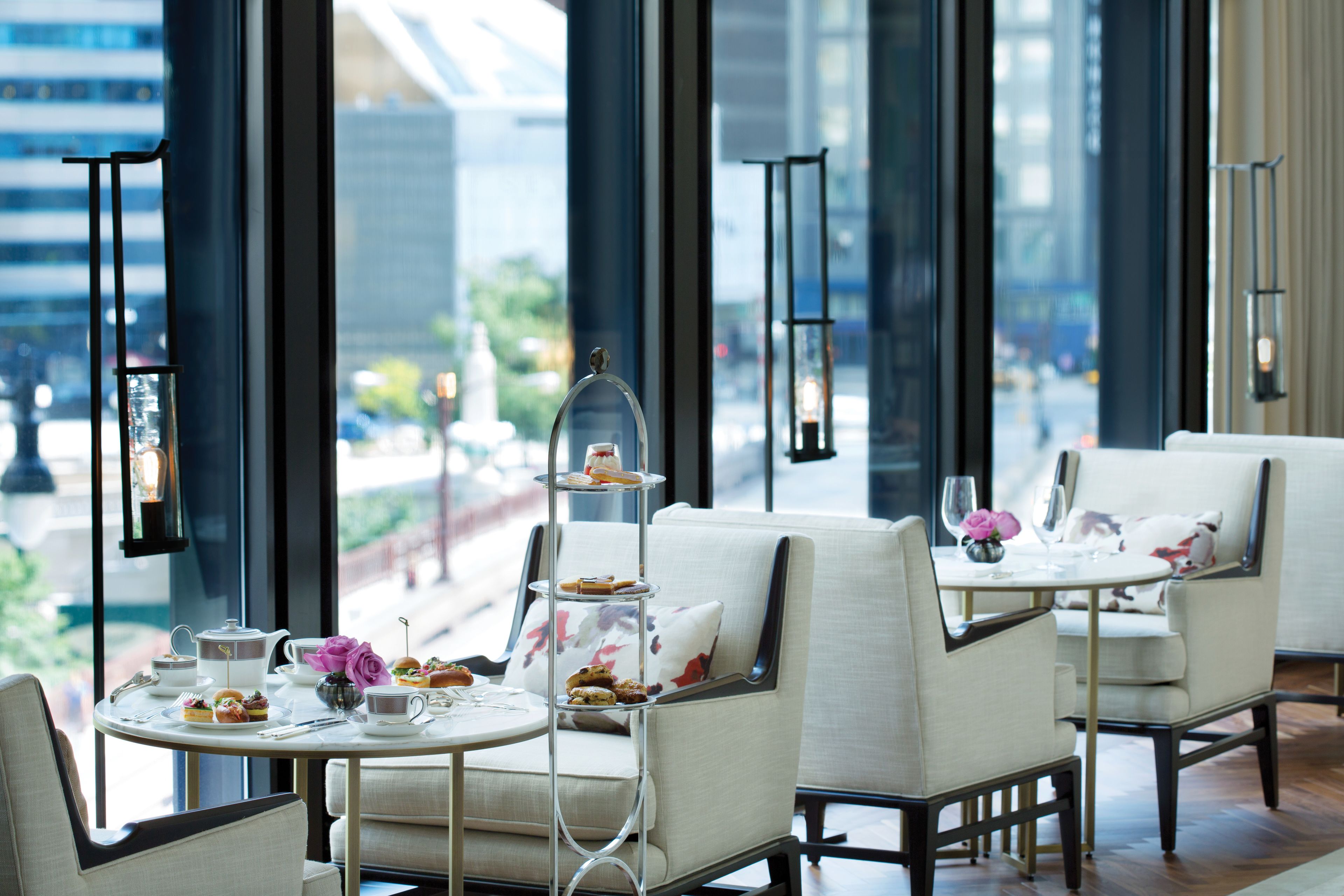 Dining and afternoon-tea setting at The Langham Chicago