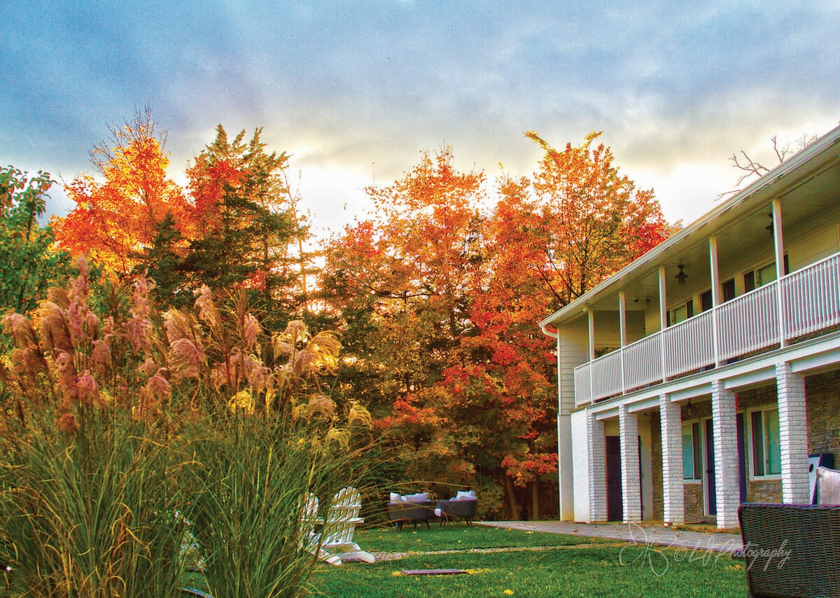 Hotel Dylan exterior in autumn
